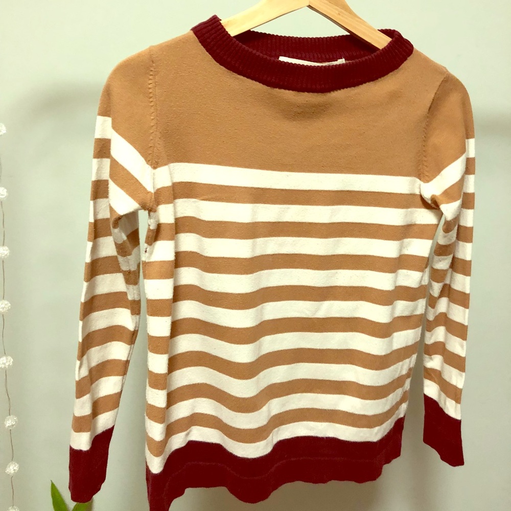 Zara striped long sleeve jumper